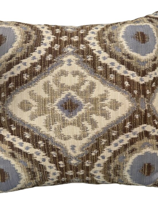 Elaine Smith Other - Elaine Smith Outdoor Ikat Diamond Decor Accent Pillow Geometric Neutral Tones